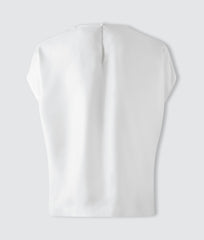 Splash Crew-neck Top with Sleeves