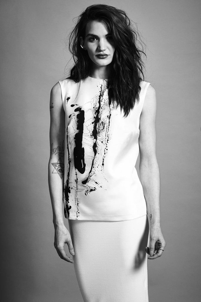 White Ink Top