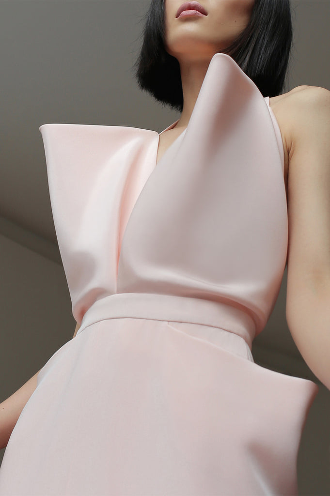 AURORA silk sculptural gown